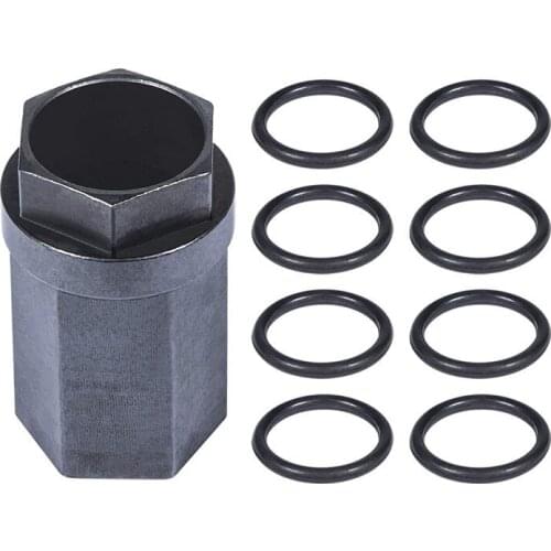 For Ford 6.0L 03-07 Crude Oil- Nipple Cup Socket Kit High Pressure Oil Rail Ball Tube Repair with 1/2Inch Drive Socket