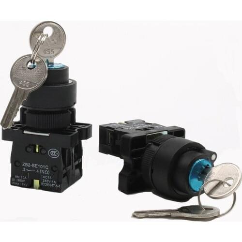 XB2-EG21XB2-EG33 2/3 positions key-operated 1NO/2NO Latching self-Locking selector pushbutton switch 22mm