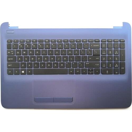 JIANGLUN New for HP 15-AY 15-BA Palmrest Top Case with Keyboard & Touchpad Blue 855026-001