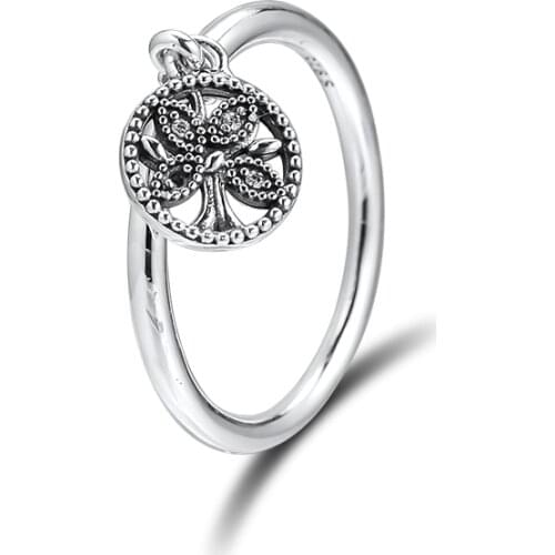 CKK Ring Tree of Life Silver Rings For Women Men Anel Feminino 100% 925 Jewelry Sterling Silver Anillos Mujer Hombre Wedding