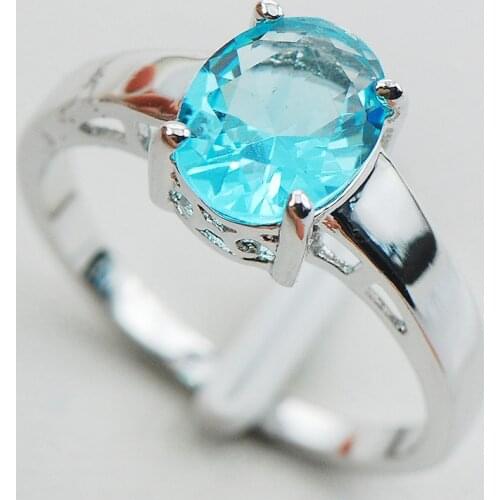 Crystal Zircon 925 Sterling Silver Wedding Party Attractive Design Ring Size 5 6 7 8 9 10 11 12 PR05 Min order is $10
