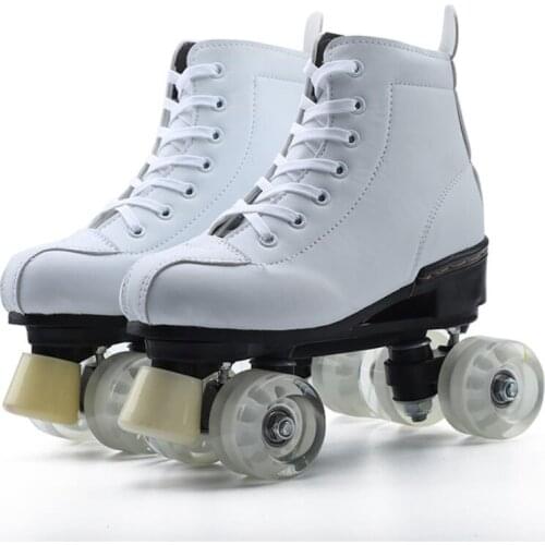 Skates adult double-row skates childrens four-wheel skates shoes for men and women outdoor beginner shoes