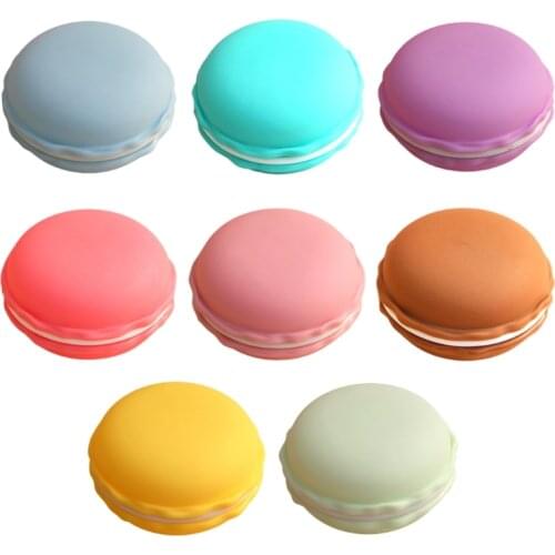 Cute Giant Macaron Shape Case Colorful Pill Container Storage Box Earring Necklace Travel Portable Jewelry Organizer