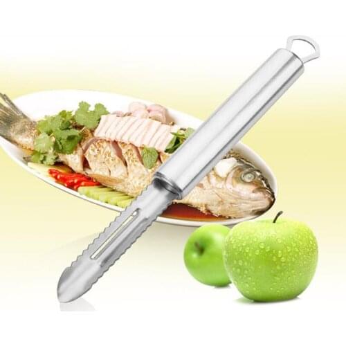 Multifunctional Stainless Steel Fish Scaler Fish Scraping Cleaning Tools & Fruit Vegetable Peeler Home Kitchen Gadget
