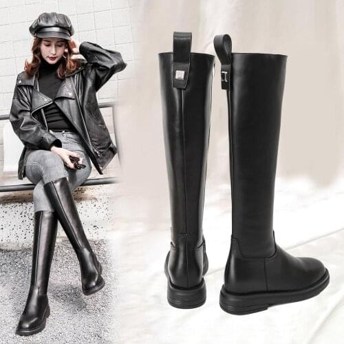 Fashion Slim Stretch Lycra Knee High Boots 2020 Platform Winter Long Boots Women Over the Knee Boots Black 942816