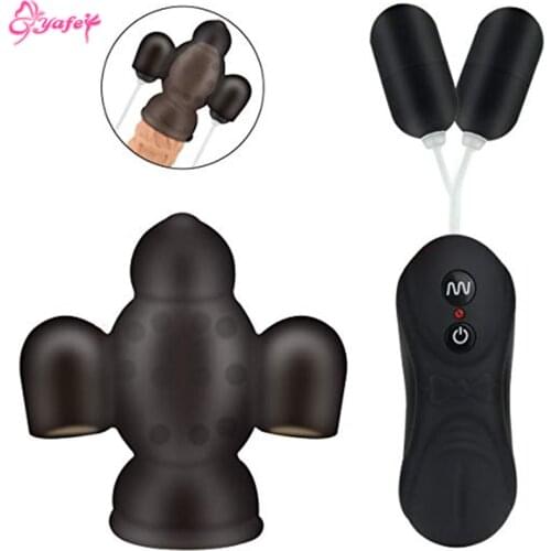 12 Speed Male Glans Vibrator Man Penis Massager With 2 Caps Male Masturbator Delay Lasting Trainer Sex Products Sex Toys for Men