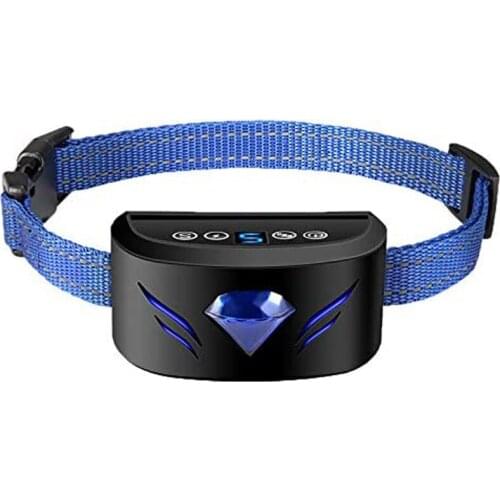 Dog Bark Collar USB Rechargeable Barking Collar Electric Dog Shock Collar Anti Adjustable Control Waterproof with Beep Vibration