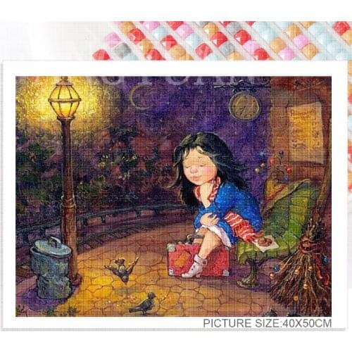 Full Square/round Drill Diy Diamond Painting Cartoon Animation Embroidery Cross Stitch Wall Art Poster for Kid Room Home Decor