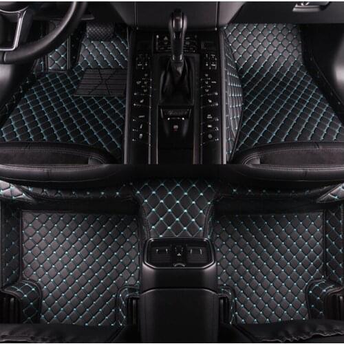 Custom Car floor mats for audi A1 A3 A4 A6 A7 A8 A6L rs4 RS5 rs6 rs7 AVANT a3 a5 sportback accessories carpet mat -Black /blue