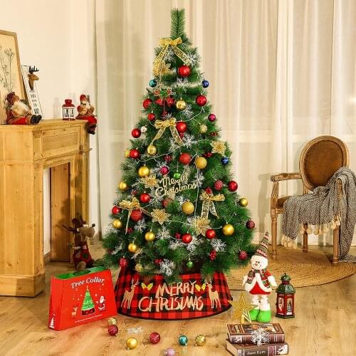 Hot Christmas Tree Skirt 30-Inch Diameter Base Christmas Tree Collar Tree Base Cover Christmas Party Home Decoration New Year