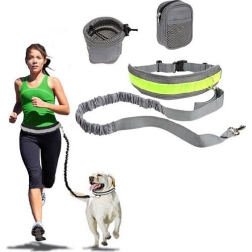 Pet Products For Large Dog Handsfree Leash Leads Dog-Collars Adjustable Dog Harness Leash Running Jogging For Dogs Supplies