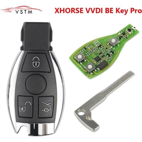 XHORSE VVDI BE Key Pro For Benz V1.5 PCB Remote Key Chip Improved Version Smart Key Shell With Logo Can replace MB BGA token