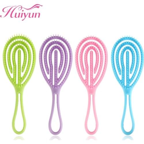 Huiyun Hair Comb Scalp Massage Hair Brush Wet Dry Curly Detangle Comb Detangling Hairbrush Salon Hairdressing Styling Tools