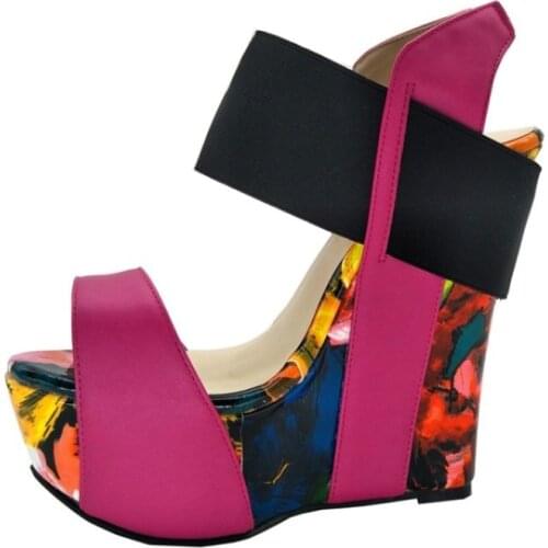 SHOFOO shoes,Beautiful fashion womens shoes, thick-soled sandals,about 15 cm wedges sandals, womens sandals. SIZE: 34-45
