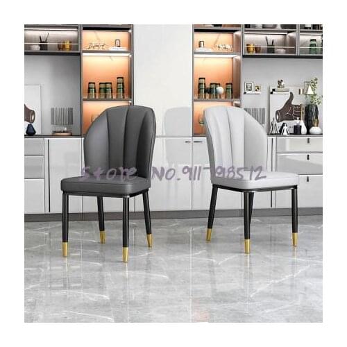 Nordic style dining chair home stool backrest simple makeup desk chair restaurant hotel light luxury wrought iron dining table