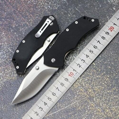 OEM1490 folding knife 8CR13MOV blade black G10 handle outdoor camping hunting fishing utility pocket fruit knives EDC tools