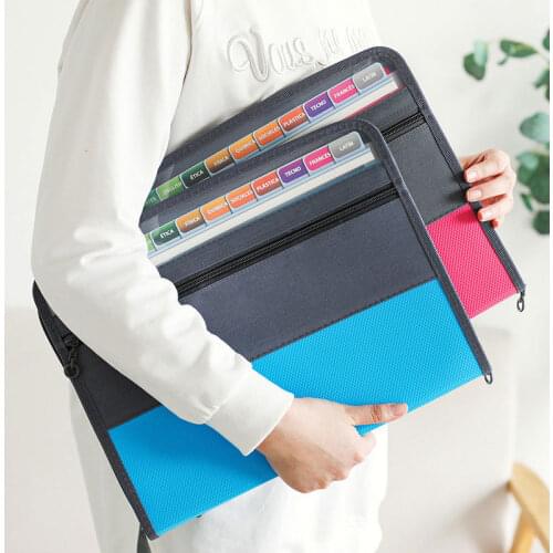 13 Pockets Large Capacity A4 Expanding Wallet File Folders Paper Document Storage Organ Bag Holder School Office Organizer Case