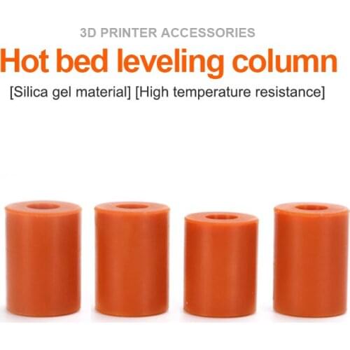 4PCS High Temperature Silicone Solid Spacer Hot Bed Leveling Column For 3D Printer CR-10/ CR10S Ender-3 Pro