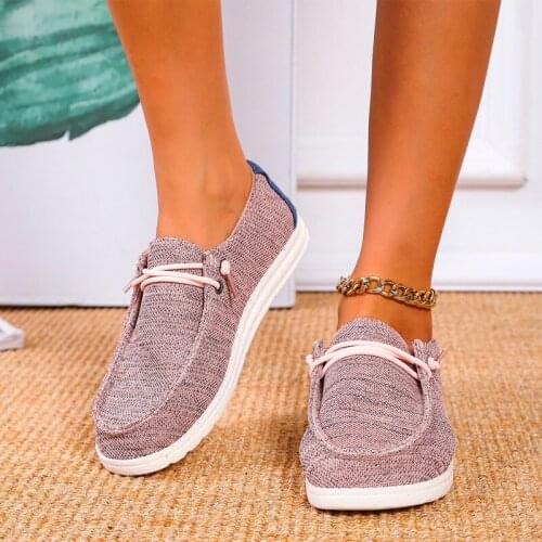 2021 New Women Shoes Sneakers Knitted Mesh Dude Flats Large Size Ladies Slip on Mujer Zapatill Casual Summer Female Mocassins