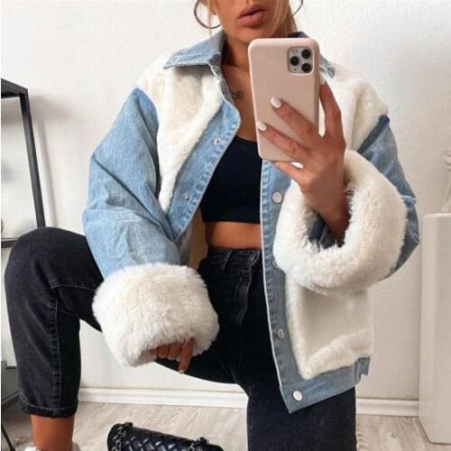 Winter White Faux Fur Coat Women Casual Warm Soft Single Breasted Fur Jacket Plush Overcoat Pocket Teddy Coat Female Clothes