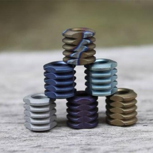 1PC Multicolor Titanium Alloy EDC Paracord Beads Umbrella Rope Cord Lanyard Pendants Knife Beads Outdoor Knife Accessories