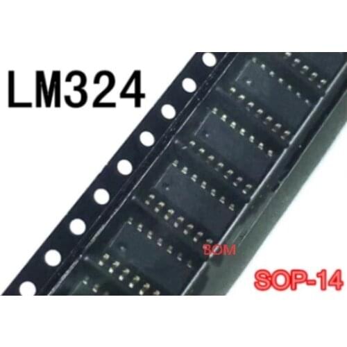 10PCS LM324 LM324D SOP14 LM324DR SOP 324 SOP-14 SMD New and Original IC Chipset