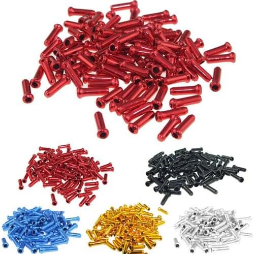 100pcs/lot Bicycle MTB Road Bike Brake Shifter End Caps Cable Tips Wire End Cap Fits for Brake Shift Derailleur Inner Cable