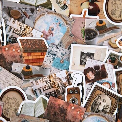 24box Kawaii Creative Stickers European retro character coffee photo album diary hand account DIY decoration student stationery