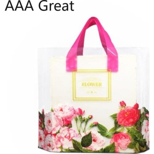 50Pcs/Lot Cartoon Candy Cookie Biscuits Packaging Bags Gift Bag Plastic Bags Wedding Birthday Party Supplies Pouches Handle Cake