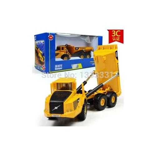 Free shipping big size high quality alloy Engineering Vehicle model children toy cars- dumper truck 1:87 in box
