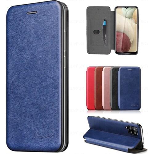 Case For Samsung A12 Leather Magnetic Flip Case For Samsung Galaxy A12 A 12 A125F 6.5" Stand wallet Card Slot Phone Cover