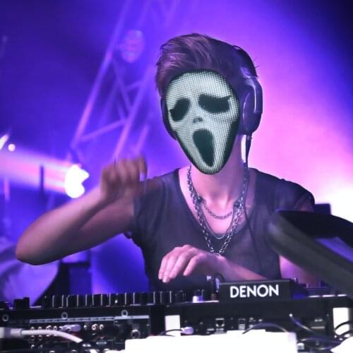 DIY Shining Mask APP Control Full-color LED Display Face-changing Glowing Mask 9rops Halloween Festival Party Atmosphere Masks