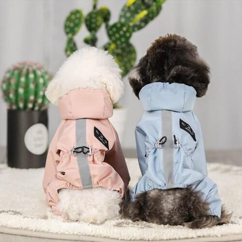 Dog Raincoat for Big Dogs Pet Small Large Dog Reflective Rain Coat Adjustable Jumpsuit Chihuahua Dog Jacket For Small Dogs