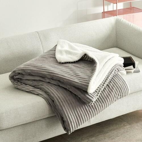Double Thicken Small Woolen Blanket Sofa Cover Blanket Lamb Velvet Magic Velvet NAP Air Conditioning Blanket Quilt Cover