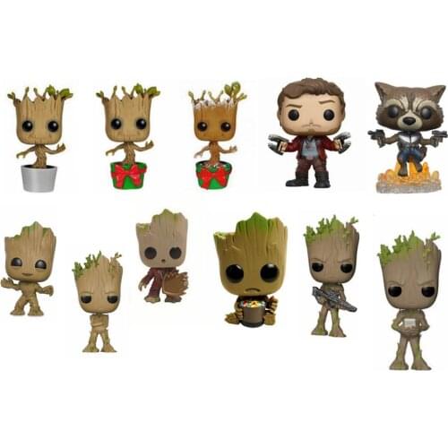 Guardians of the Galaxy Groot 65# 101# 207# Star Lord 198# Rocket 201# Vinyl Action Figures Collection Model Children Toys