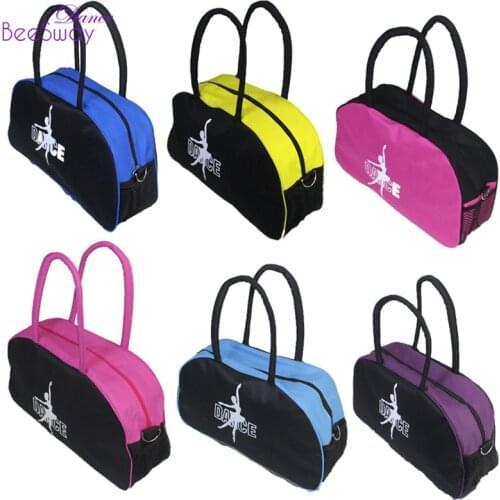 Purple Ballet Dance Bag Handbag Black Hanhandbags For Girls Women Dancer Embroidered Clutch Good Water-Proof Fabric Bags