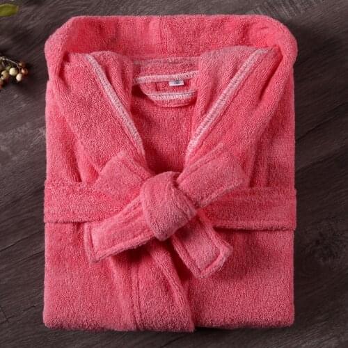Bathrobe kids 100% Cotton Hooded warm robe bathrobe belt Boys Girls Solid Fleece Bathrobes Towel Night-Gown Pajamas Sleepwear