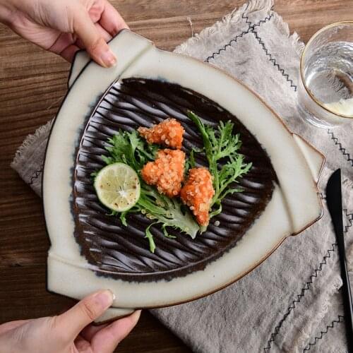 Creative Japanese Style Plate Посуда Ceramic Plates Dining Room Tableware Plateau Vaisselle Cuisine Assiettes De Table Тарелки