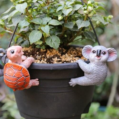 Creative Simulation Resin Tortoise Koala Garden Decoration Animals Outdoor Pendant Ornament Miniatures Courtyard Accessories