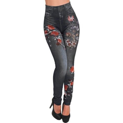 2021 thin 3D Floral Jeggings Women High Waist Skinny Spandex Plus Size Push Up Leggings Female Workout Gym Pants Clothes Y2k