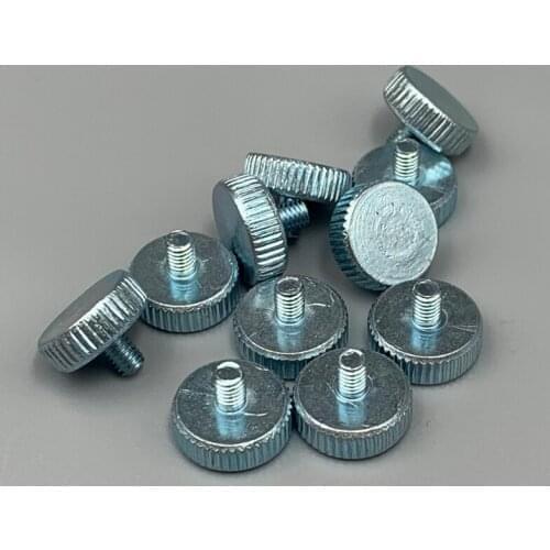 M3 M4 M8 M10 OD 10mm 12mm 14mm 16mm 18mm 20mm Zinc Plated Carbon Steel GB835 Bolt Flat Thin Type Handle Knurled Hand Thumb Screw