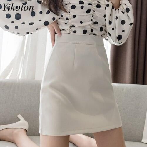Mini Skirt Black White Short High Waist Women Skirt Female 2021 Kawaii Summer New A-line Short Skirt OL Chic Suit Bag Hip Skirt