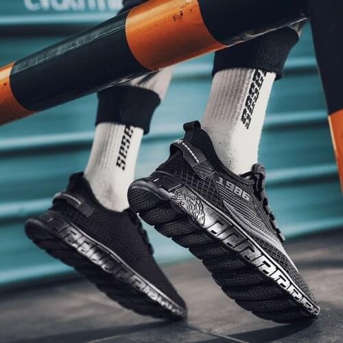 Sport fashion masculino sapato de Fashion sneakers-for-men mens red shoes knitting slip trainers solid informales leisure Men