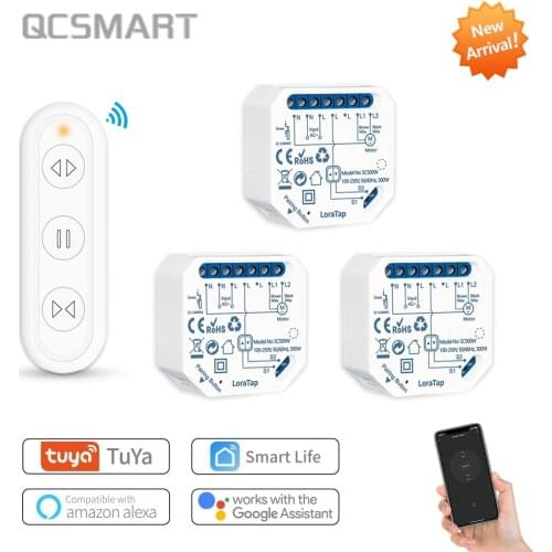 Tuya Smart Life Curtain Blinds Switch Module Remote Control Roller Shutter with Tubular Motor App Timer Home Automation DIY