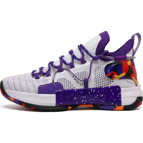 Mens Cool Tech Design Unique Colorful Basketball Shoe Anti-skid Shock Absorption Candy Multicolor Sneaker Court Fashion Partner