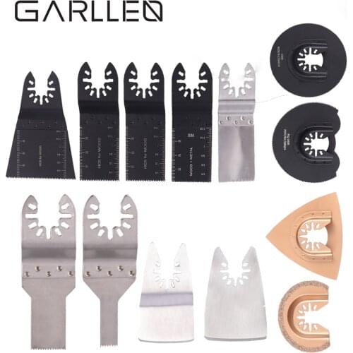 GARLLEN 13PCS Oscillating Multi-Tool Saw Blades Set with HCS Wood Blades Coarse Cut Blade Coarse Cut Blade Kit For Woodworking
