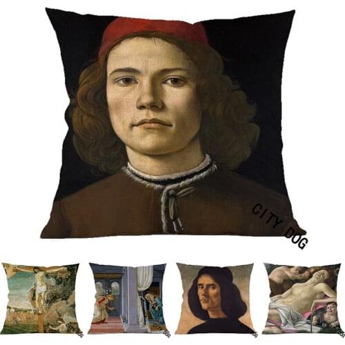 Christian Jesus Portrait of a young man Cotton linen 45*45cm square pillow Cushion cover Home sofa Decor