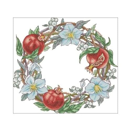 2020 new Authentic Egyptian cotton self matching needle free printing kit Garland series - Pomegranate Garland