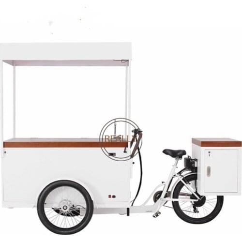 2021 New Mobile Food Cart Electric Ice Cream Cargo Bike for Sell Cold Drinks Such as Cola Beer Adult Tricycle