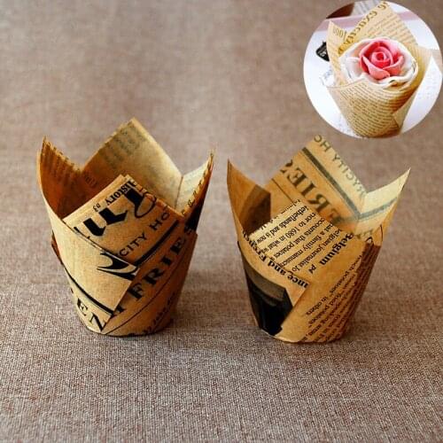 NEW 25 PCS Retro Cake Cup Muffin Cupcake Paper Cups Mold Pastry Cupcake Liners Cake Decorating Tools Baking Accessories
